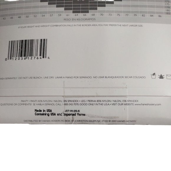 Hanes Silk Reflections SILKY SHEER Control Top Reinforced Toe Pantyhose Sz CD - Picture 4 of 7